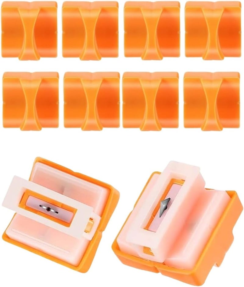 uvbws10PCS Orange A4 Paper Cutter Replacement/Replacement Blades,Paper Cutter Blade, Used for A4 Black and White Paper Cutting Machine - Image 1